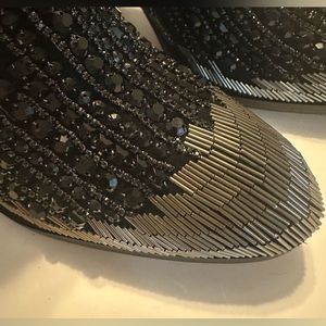 Donald Pliner black beaded boots